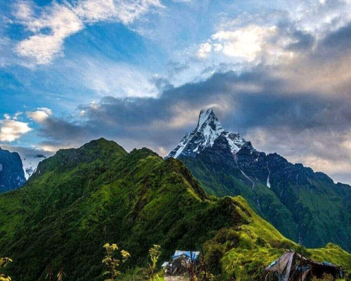  View With Fistail Himal