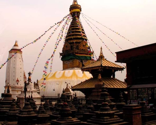 Monkey Temple Swayambhunath Stupa Photo 