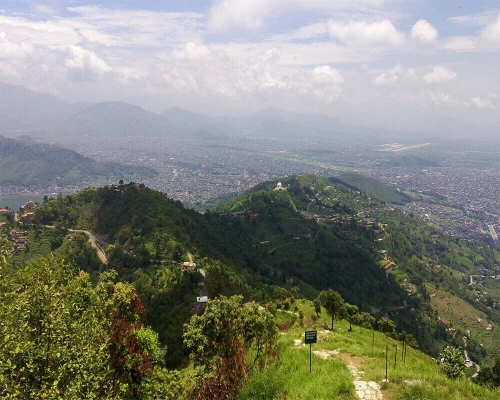 Pokhara View Of From Stupa