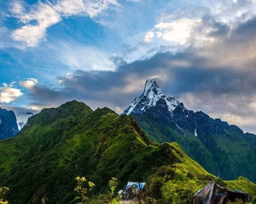 View With Fistail Himal